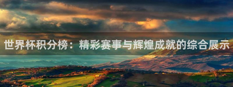 世界杯在线直播入口：世界杯积分榜：精彩赛事与辉煌成就的综合展示